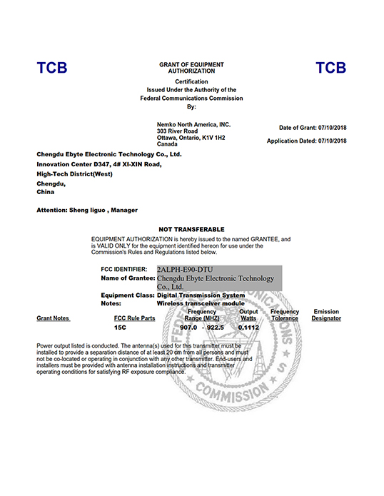FCC Certification