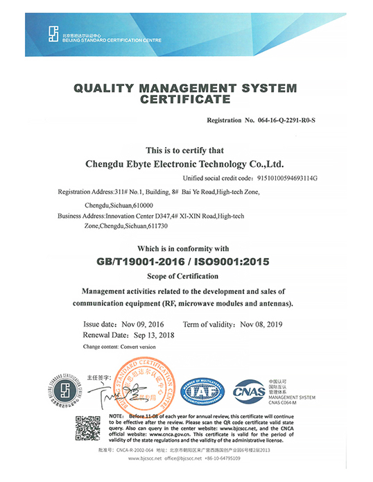 Quality Management System Certification