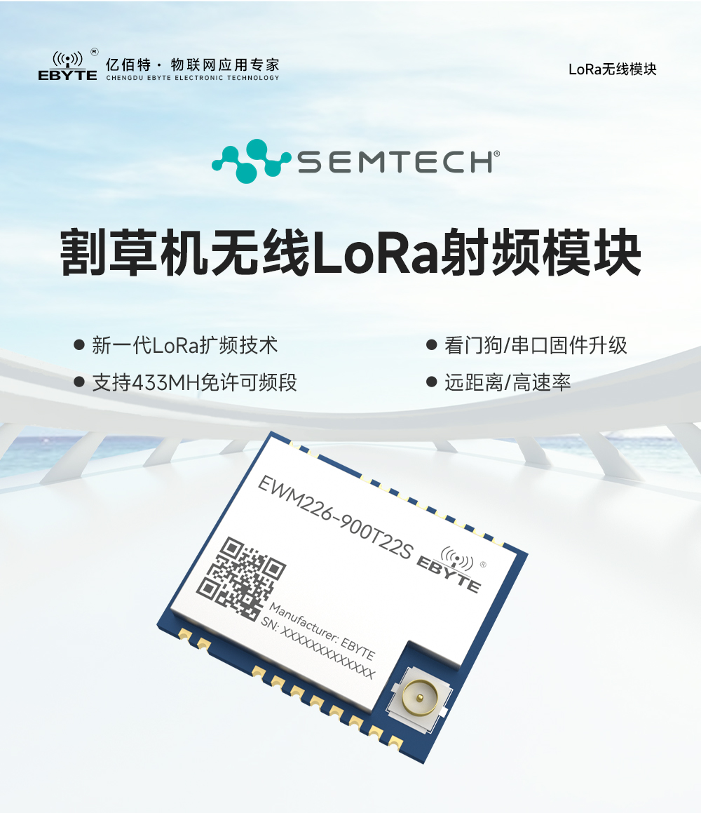 EWM226-900T22S 割草机LoRa无线数传模块 (1)